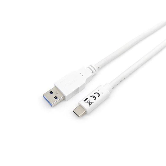 Equip EQ128363 Cable USB-A a USB-C de 1 metro, Versión USB 3.2 Gen 1, Color Blanco