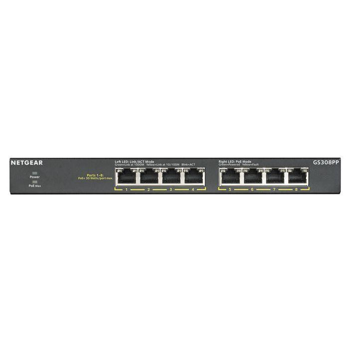 NETGEAR GS308PP 8P RM PoE+ 0 NETGEAR GS308PP 8P RM PoE+ 0