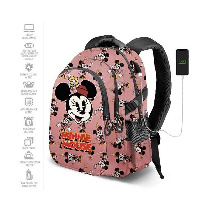 Karactermania Mochila Minnie Run. Plus FAN Aqua 44x34x21 cm Ripstop Alta Resistencia Rosa 5