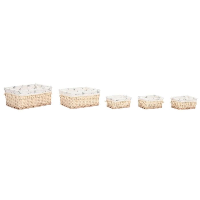 Cesta Ropa Shabby DKD Home Decor Natural 38 x 22 x 48 cm Set de 5 1 Cesta Ropa Shabby DKD Home Decor Natural 38 x 22 x 48 cm Set de 5 1