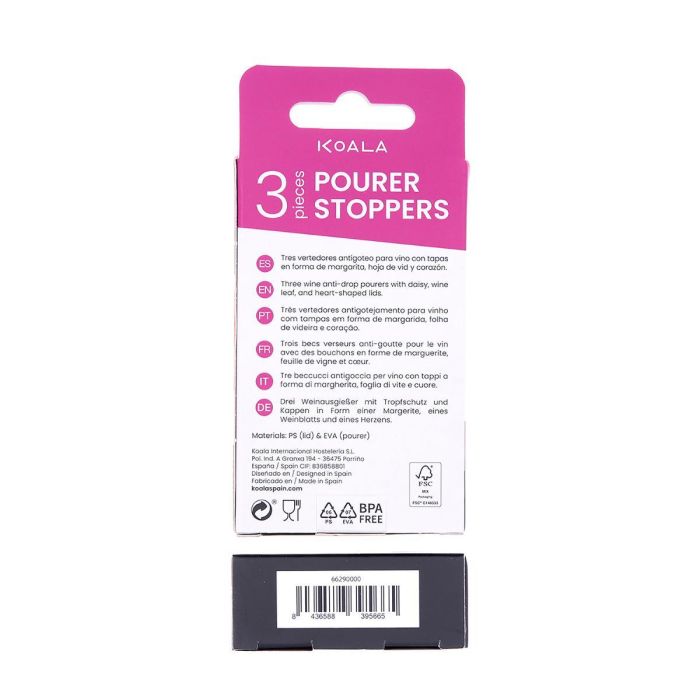 Set 3 Tapones Poliestireno y Polietileno Tapon Koala 3,5x3,3 cm 5