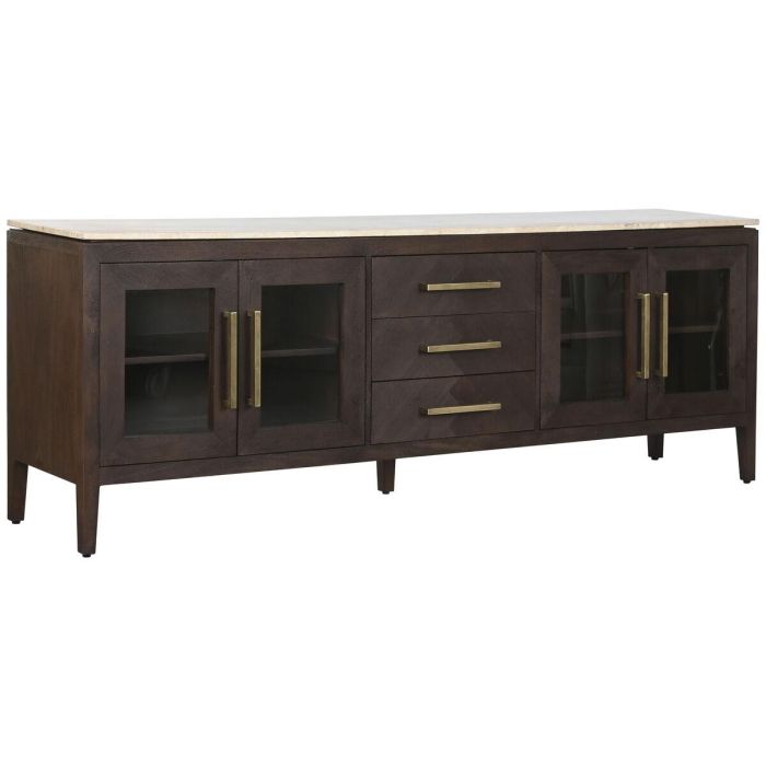 Aparador Home ESPRIT Mármol Madera de mango 200 x 40 x 70 cm Aparador Home ESPRIT Mármol Madera de mango 200 x 40 x 70 cm