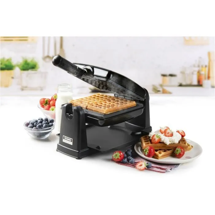 Domo DO9224W Domo Rotary Waffle Iron - Rotario a 180° - Antiadherente - Mango Frío - 2 Personas 4 Domo DO9224W Domo Rotary Waffle Iron - Rotario a 180° - Antiadherente - Mango Frío - 2 Personas 4