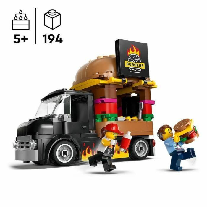 LEGO 60404 City Burgers Food Truck, Furgoneta de Juguete para Niños, Juego Imaginativo con Furgoneta y Minifiguras 5