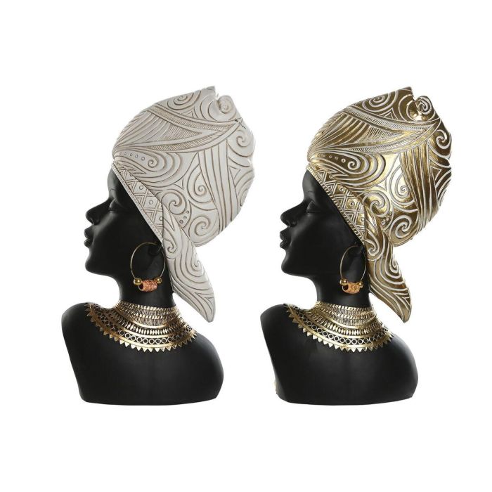 Figura Colonial DKD Home Decor Dorado Blanco 11 x 37 x 22 cm (2 Unidades) 1 Figura Colonial DKD Home Decor Dorado Blanco 11 x 37 x 22 cm (2 Unidades) 1