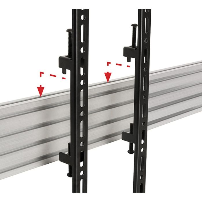 B-Tech System X Brazos de Interfaz Universales Fijos VESA 400 para pantallas múltiples, hasta 70", 70 kg, Negro