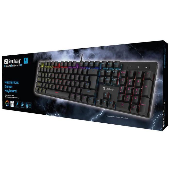 Sandberg Teclado Mecánico Gamer GERMAN 105 Teclas Metálicas para Precisión Duradera 2