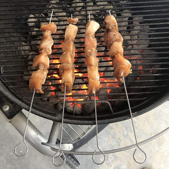 Set de 12 pinchos para barbacoa de metal Algon Bbq 25 cm (24 Cajas) 6 Set de 12 pinchos para barbacoa de metal Algon Bbq 25 cm (24 Cajas) 6