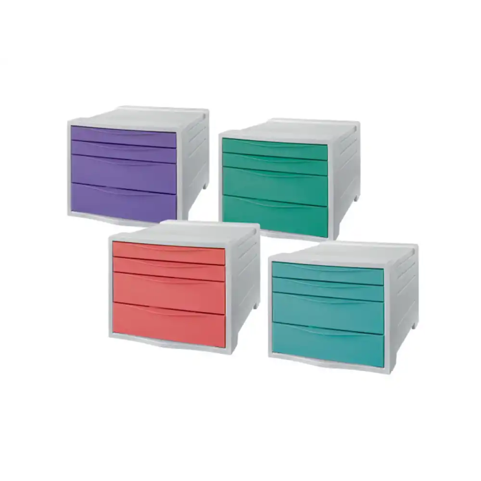 Esselte Fichero Cajones Sobremesa Colour Breeze Plástico, 2 Cajones Grandes y 2 Pequeños, Colores Surtidos 0 Esselte Fichero Cajones Sobremesa Colour Breeze Plástico, 2 Cajones Grandes y 2 Pequeños, Colores Surtidos 0
