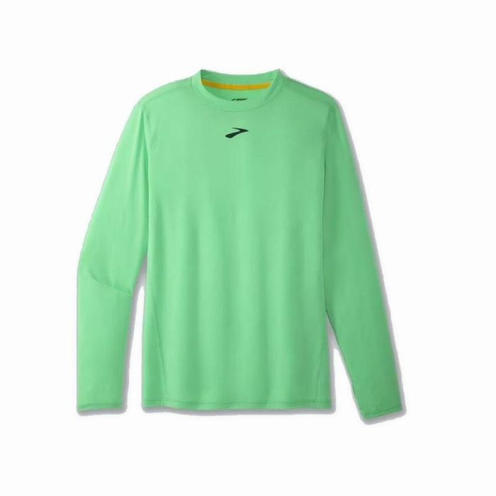 Camiseta de Manga Larga Hombre Brooks High Point Verde M 0 Camiseta de Manga Larga Hombre Brooks High Point Verde M 0