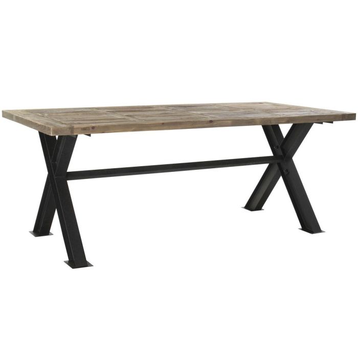 Mesa Vintage DKD Home Decor Natural Negro 100 x 78 x 200 cm 2