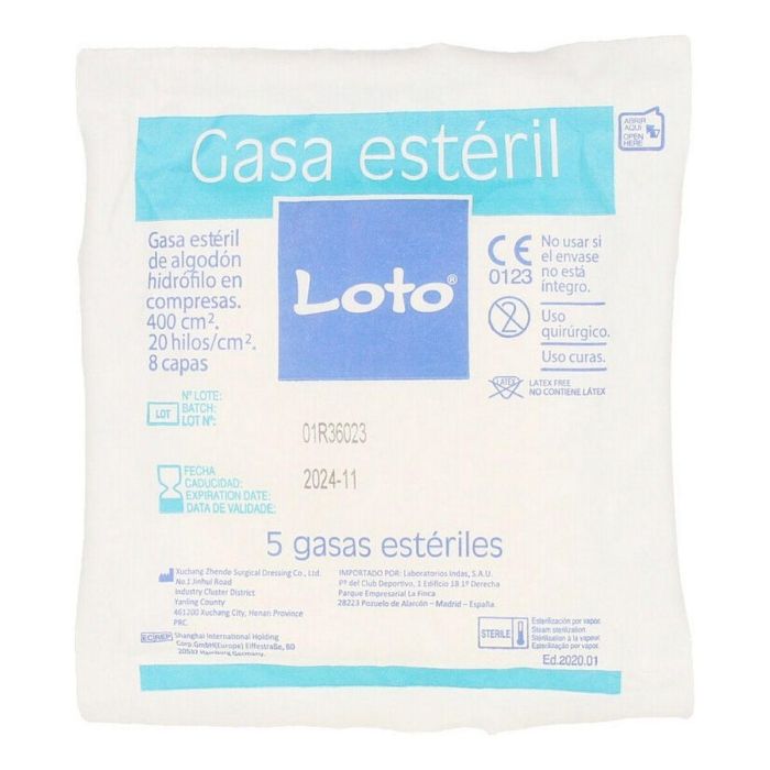 Indasec Loto Gasa Suave Hidrófila 100% Algodón 1 Indasec Loto Gasa Suave Hidrófila 100% Algodón 1