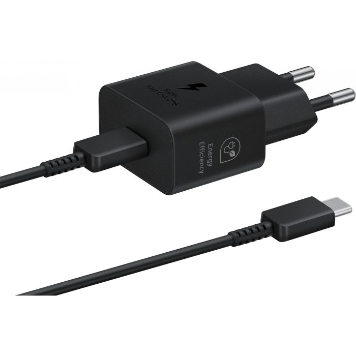 Samsung EP-2510XBEGEU Adaptador de Corriente 25W Super Fast Charging USB Tipo C 1 Puerto para Smartphone Negro 3 Samsung EP-2510XBEGEU Adaptador de Corriente 25W Super Fast Charging USB Tipo C 1 Puerto para Smartphone Negro 3