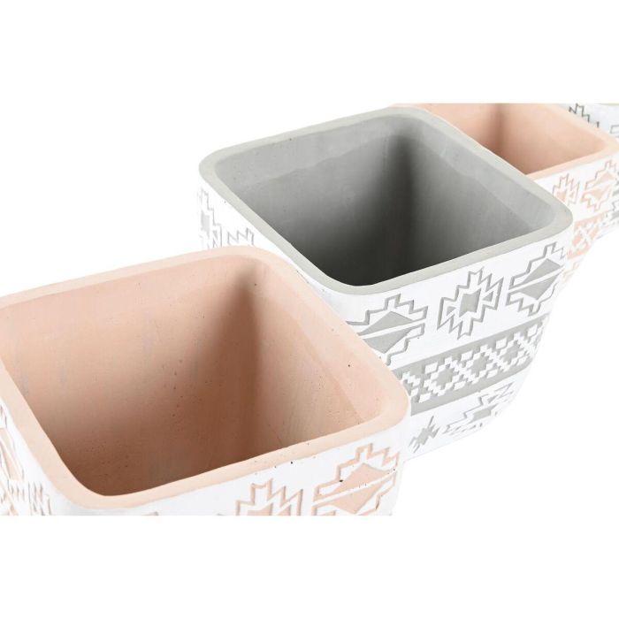Macetero Tropical DKD Home Decor Gris Beige 14 x 13 x 14 cm Set de 2 (2 Unidades) 2 Macetero Tropical DKD Home Decor Gris Beige 14 x 13 x 14 cm Set de 2 (2 Unidades) 2