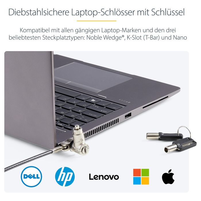 Videocámara de Vigilancia Startech UNIVKA25-LAPTOP-LOCK Videocámara de Vigilancia Startech UNIVKA25-LAPTOP-LOCK