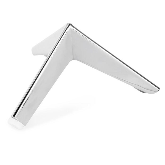 Q&Q Pata Metálica de Metal Duradero Clayton para Sofá y Mueble, 125x125 mm, Altura 120 mm, Cromo Acabado Negro 1