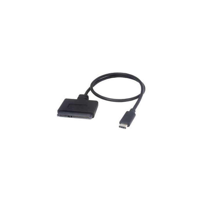 MicroConnect USB3.1CSATA Adaptador USB-C a SATA 0.2m Negro, Alta Velocidad 5 Gbps para Discos SSD y HDD, Compacto Portátil