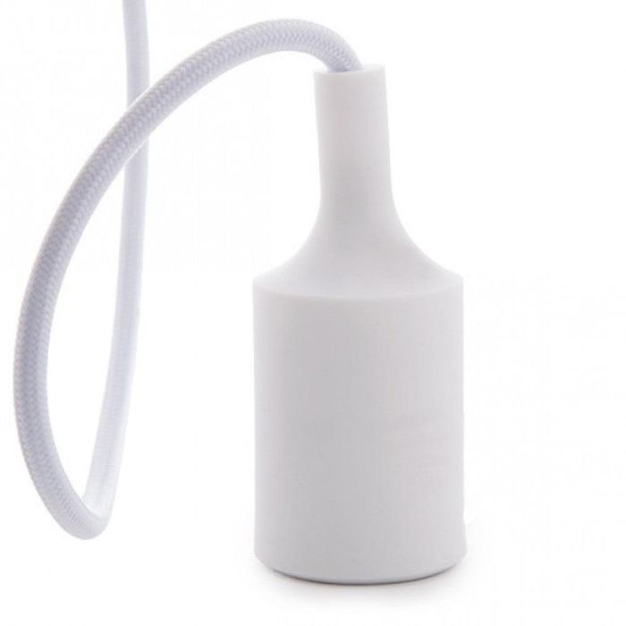 Portalámparas E27 Cable - Rosetón Blanco 2 Portalámparas E27 Cable - Rosetón Blanco 2