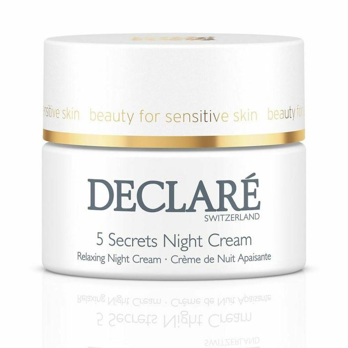 DECLARÉ 5 SECRETS Crema de Noche Facial Hidratante Nutritiva Piel Sensible Dermocosmética con Extractos Vegetales 50 ml DECLARÉ 5 SECRETS Crema de Noche Facial Hidratante Nutritiva Piel Sensible Dermocosmética con Extractos Vegetales 50 ml