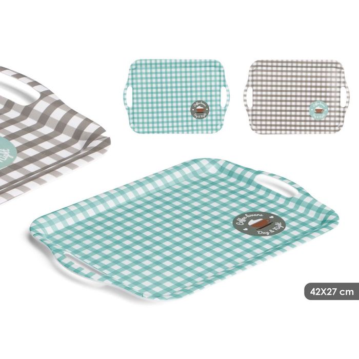 Bandeja Melamina Kinvara 42x27 cm - Surtidos Vichy, Varios Colores (18 Unidades) Bandeja Melamina Kinvara 42x27 cm - Surtidos Vichy, Varios Colores (18 Unidades)