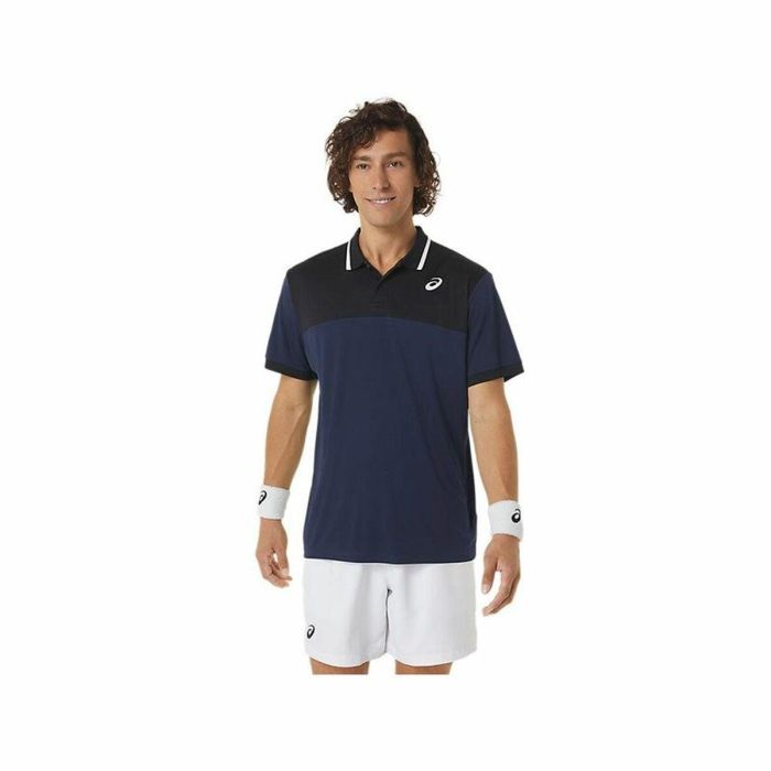 Polo de Manga Corta Hombre Asics Court Azul marino 0 Polo de Manga Corta Hombre Asics Court Azul marino 0