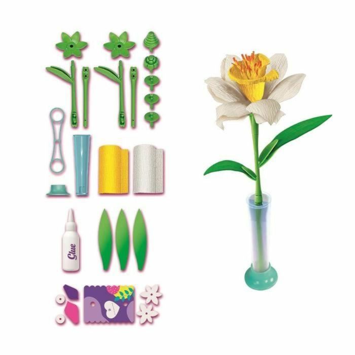 Clementoni CLE8005125188765 Crea tus flores Narciso Kit de manualidades para niños 3