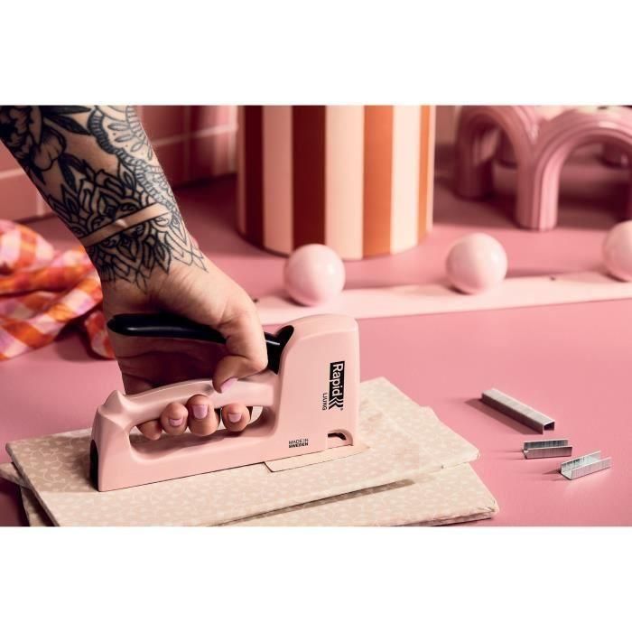 Rapid RAP4051661041464 Grapadora SoS Ljung R53 Rosa brezo 3