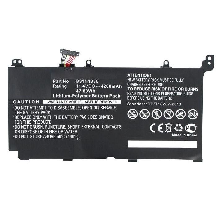 CoreParts 0B200-00450400 Batería para Portátil Asus R553LF R553LN R553LN-DM123H R553LN-DM553H 48Wh 11.4V 4200mAh Negra