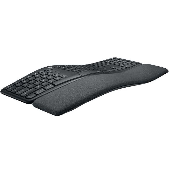 Logitech 920-010105 Teclado Inalámbrico Ergonómico Partido Ergo K860. Postura mejorada, reposamuñecas acolchado y conexión Bluetooth/USB 1
