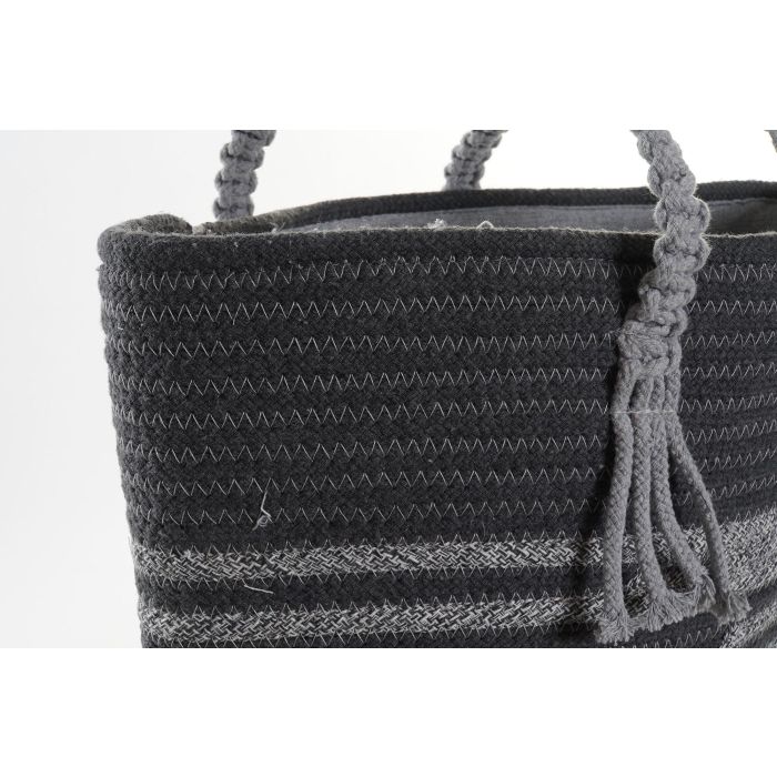 Bolso Boho DKD Home Decor Gris 16 x 36 x 48 cm 1 Bolso Boho DKD Home Decor Gris 16 x 36 x 48 cm 1