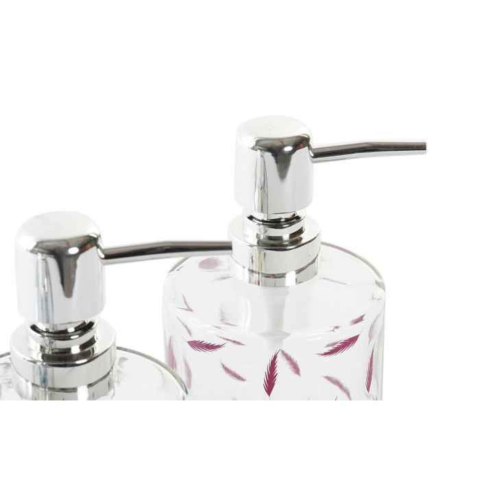 DKD Home Decor Dosificador Tropical Multicolor 8 x 17 x 10 cm 450ml Cristal y ABS 2