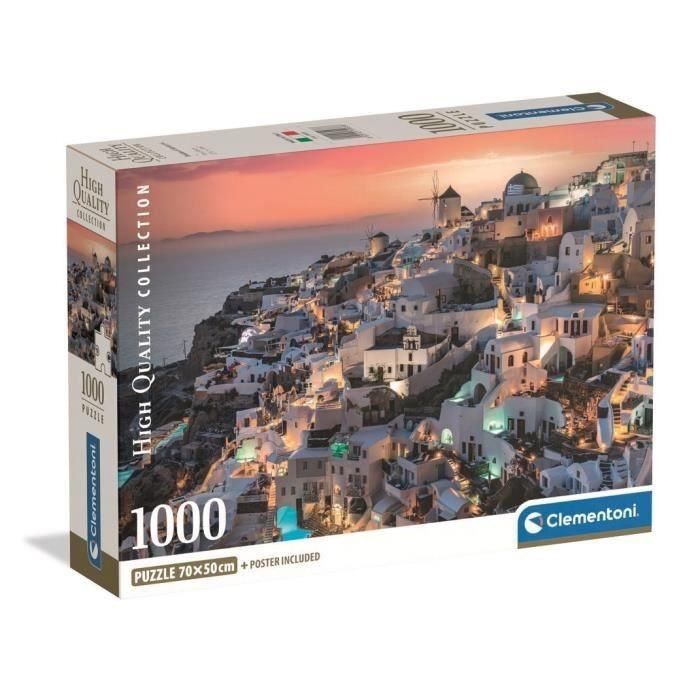 CLEMENTONI - Compacto 1000 piezas - Tonos de Santorini CLEMENTONI - Compacto 1000 piezas - Tonos de Santorini