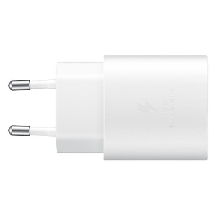 Samsung Cargador Rápido USB Tipo C 25W Blanco OEM con Cable 1m para Galaxy