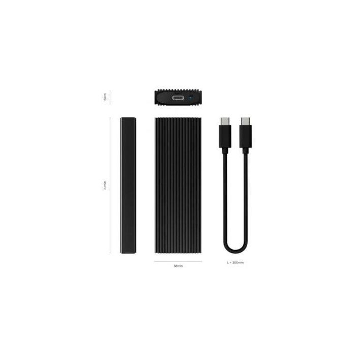 AISENS - Caja externa M.2 (NGFF) ASM2-022B NVMe A USB3.2 GEN2, NEGRA 2 AISENS - Caja externa M.2 (NGFF) ASM2-022B NVMe A USB3.2 GEN2, NEGRA 2