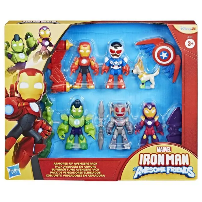 Hasbro Pack Vengadores Iron Man Y His Awesome Friends G1255 Figuras Marvel 7.6cm 4