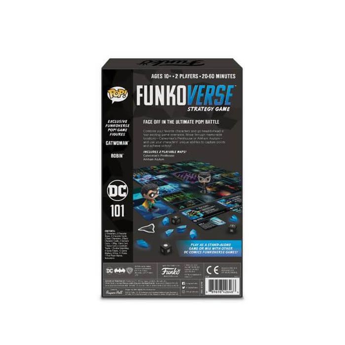 Funko Juego De Mesa Funkoverse DC Edición 101 con Figuras Exclusivas de Catwoman y Robin 1
