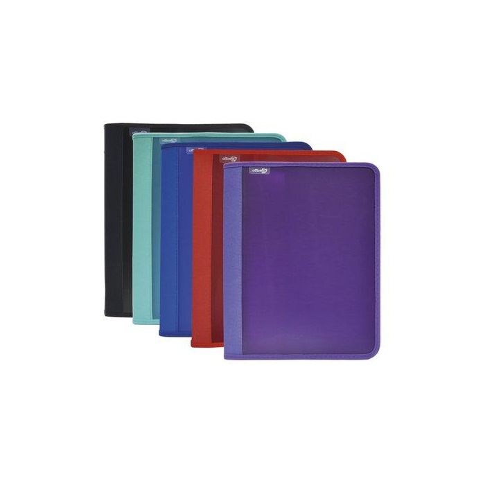 Carpeta Portadocumentos Office Box Zipper Supra Con Cremallera 360X280Mm 4 Anillas 25Mm