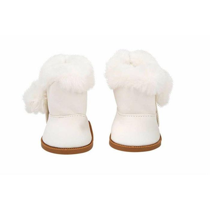 Set botas blancas con pelo para muñecos de 40 cm 2