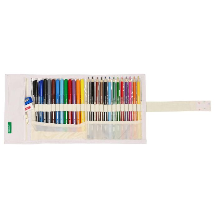Estuche Escolar con Accesorios Benetton Topitos (27 Piezas) (7 x 20 x 7 cm) 1 Estuche Escolar con Accesorios Benetton Topitos (27 Piezas) (7 x 20 x 7 cm) 1
