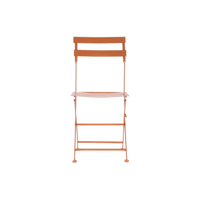 DKD Home Decor Mesa Terraza y Jardín Balcony Coral Metal Plegable Balcón Set de 3 Piezas 60 x 75 x 60 cm