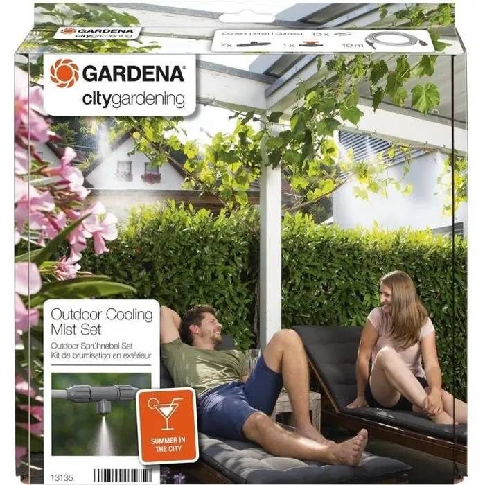 Gardena Kit Nebulizador Manguera con Boquillas 10m 0 Gardena Kit Nebulizador Manguera con Boquillas 10m 0