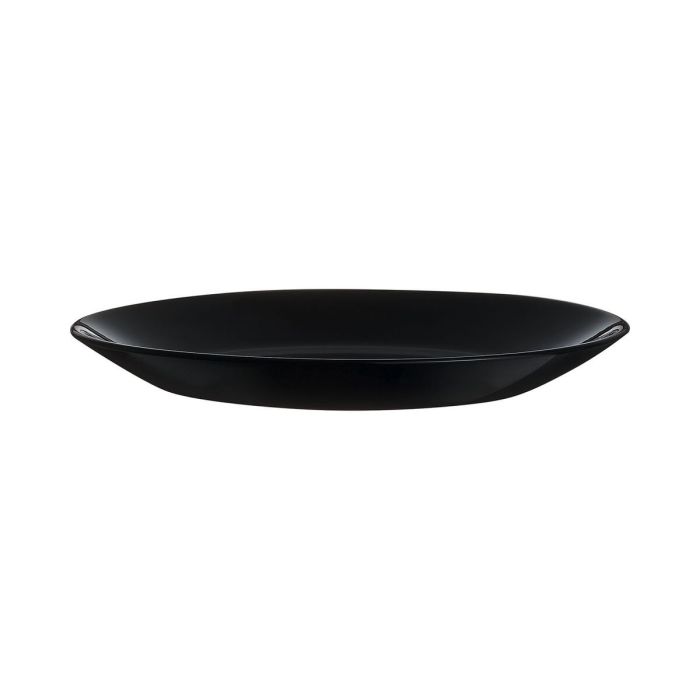 Plato de Postre Luminarc Zelie Negro Negro Vidrio Ø 18 cm (12 Unidades) 1