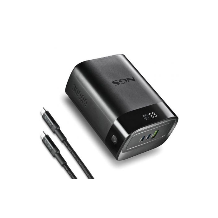 NGS TWIX30 Powerbank 30000mAh 140W Carga Rápida para Portátiles y Móviles Negra con Pantalla LED 2
