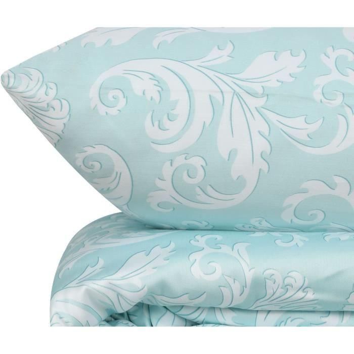 Juego de cama - 1 funda nórdica 220x240 cm + 2 fundas de almohada 60x60 cm - 100% algodón satén - Blanco 3 Juego de cama - 1 funda nórdica 220x240 cm + 2 fundas de almohada 60x60 cm - 100% algodón satén - Blanco 3