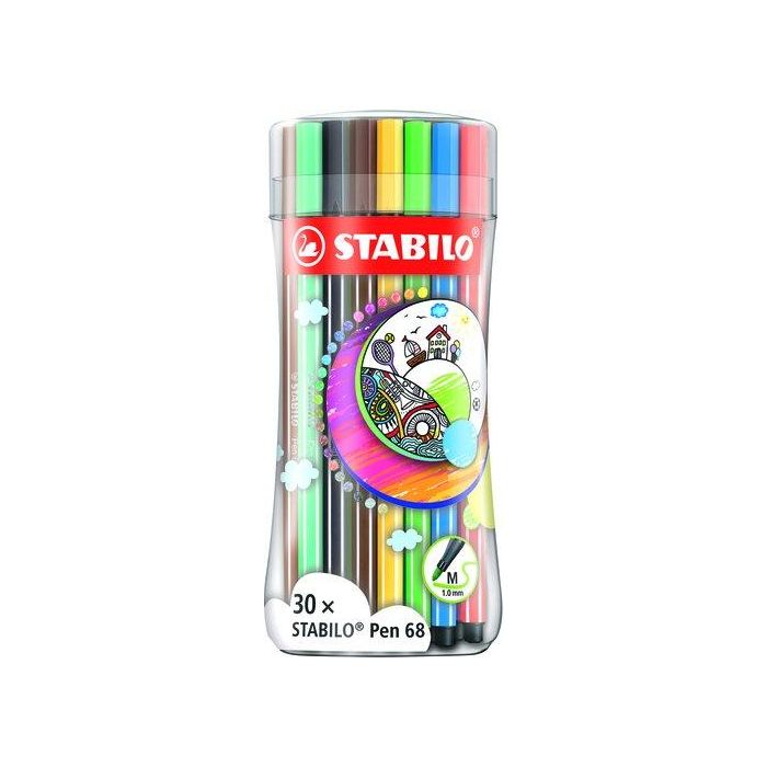 Rotulador Fibra Stabilo Point 68 Sleeve Pack Estuche De 30