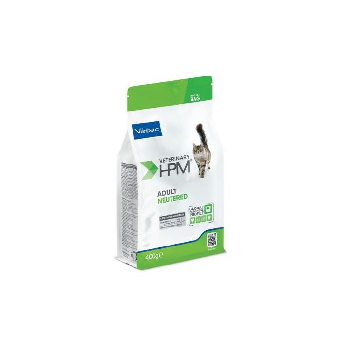 Virbac HPM Feline Adult Neutered, Pienso para Gatos Esterilizados, 400 g