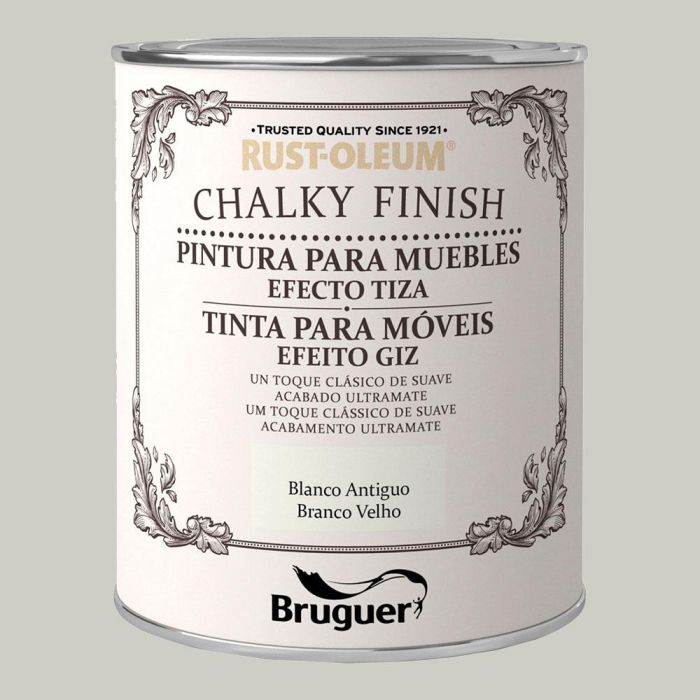 Bruguer Rust-oleum Chalky Finish Pintura a la Tiza Blanco Antiguo 0,750l 5397509 - Acabado Ultra Mate, Efecto Empolvado 0 Bruguer Rust-oleum Chalky Finish Pintura a la Tiza Blanco Antiguo 0,750l 5397509 - Acabado Ultra Mate, Efecto Empolvado 0