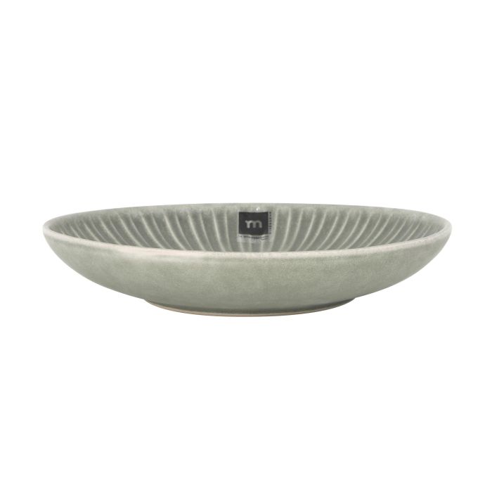 La Mediterranea Plato Hondo Aisa, 21 cm de diámetro, 4 cm de alto, 522 g, porcelana (12 Unidades)