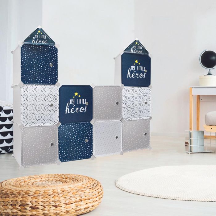 Home Deco Kids Vallee Outlet Estantería Modular 2 Cubos Azul 34x32x63 cm con Puerta 4 Home Deco Kids Vallee Outlet Estantería Modular 2 Cubos Azul 34x32x63 cm con Puerta 4