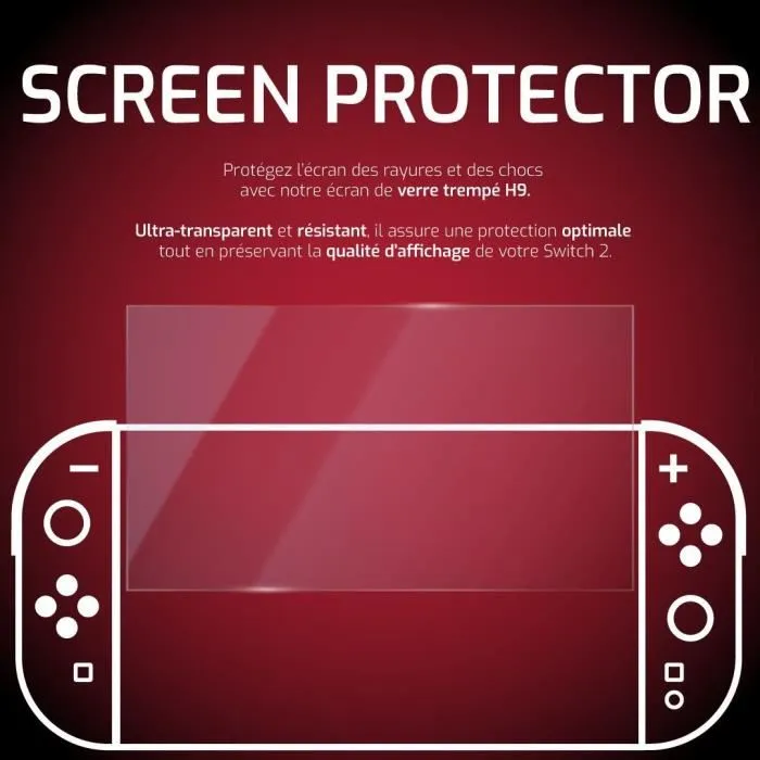 Onlan Protector de Pantalla Vidrio Templado H9 para Nintendo Switch 2 1